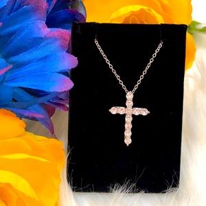 NEW! Diamond Heart Cross Pendant Necklace